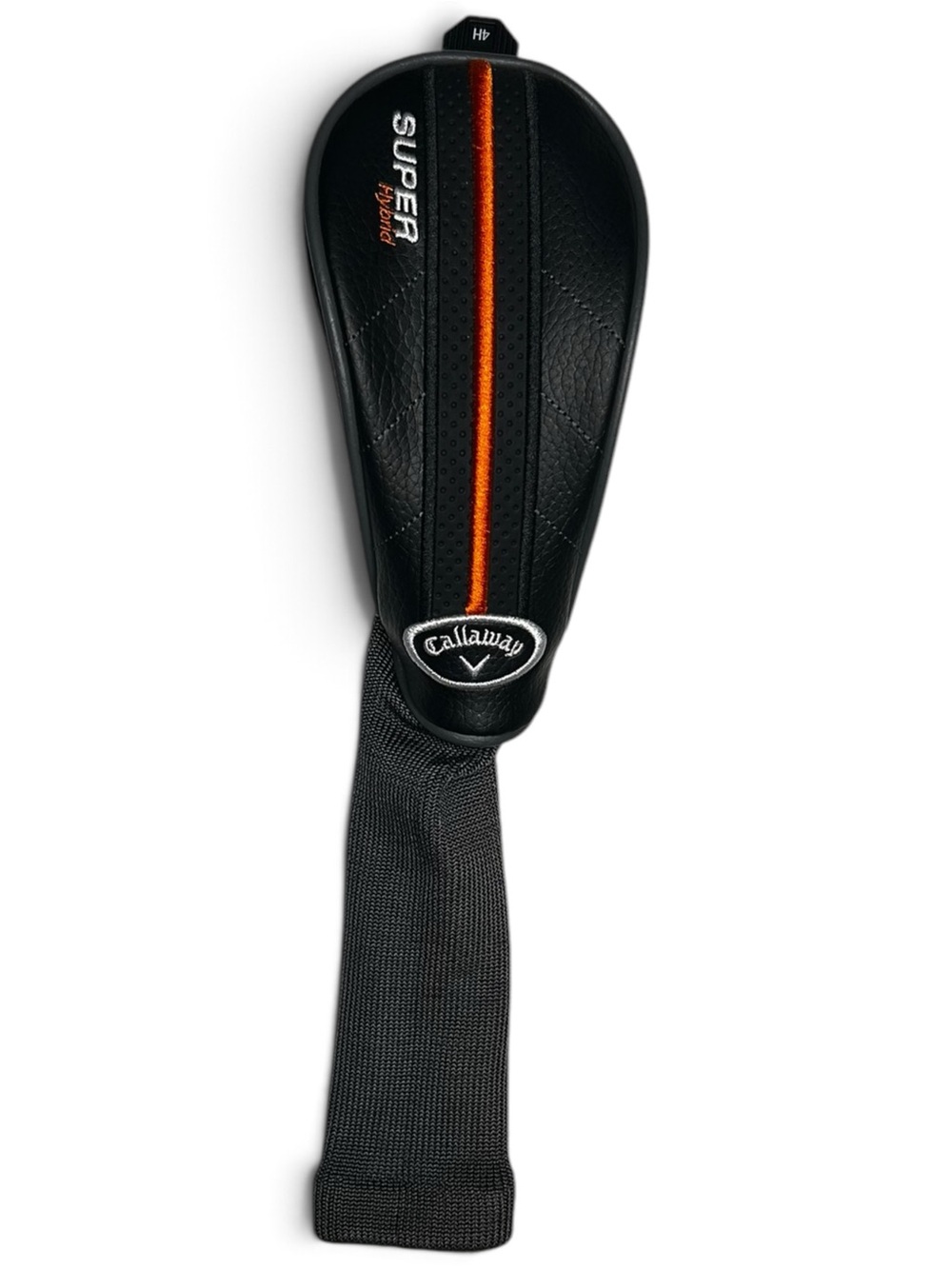 Callaway Super Hybrid Leather Golf Headcover Adjustable Number Tag Black Orange